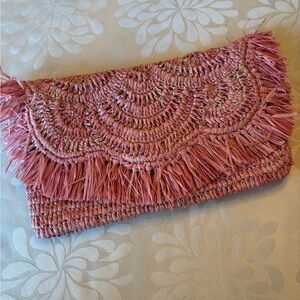 Nordstrom Pink Textured Clutch